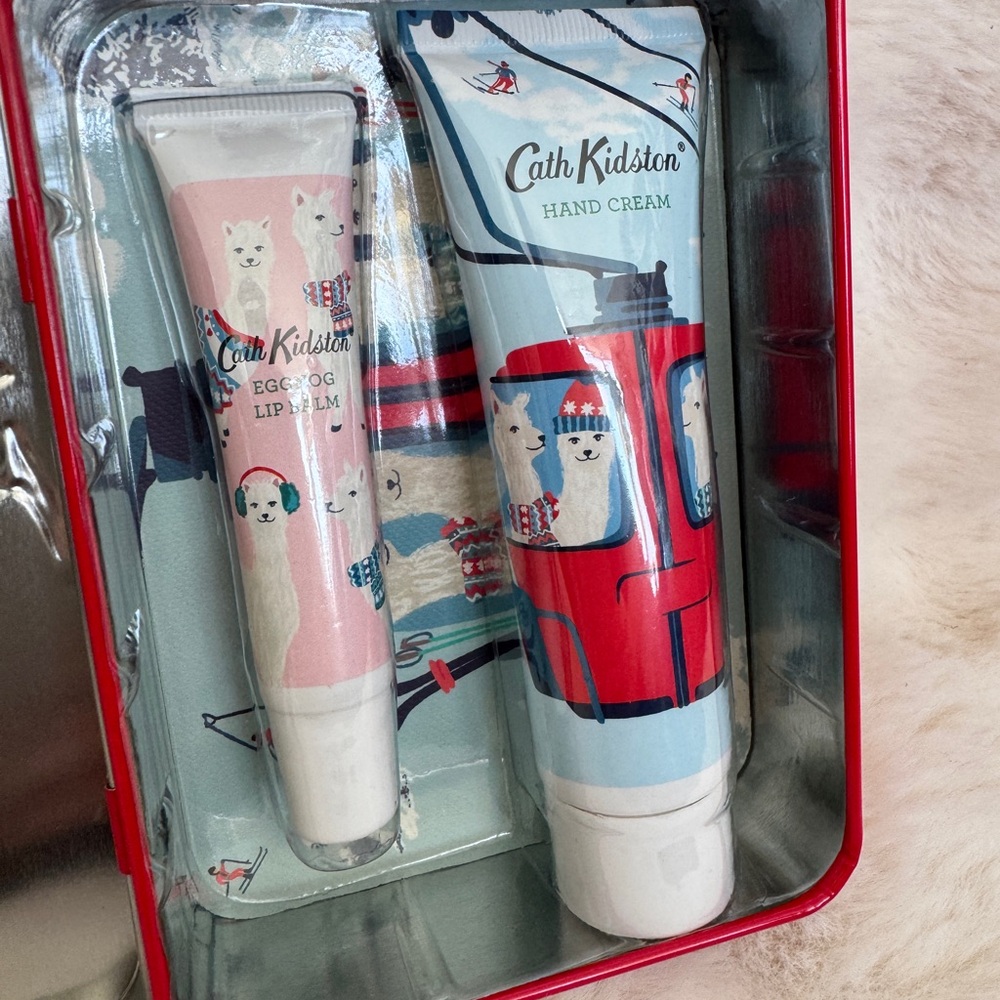 Cath Kidston Hand Cream and Lip Balm Set - Red and Blue